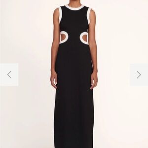 STAUD Dolce Black and White Cutout Maxi Dress - Size S